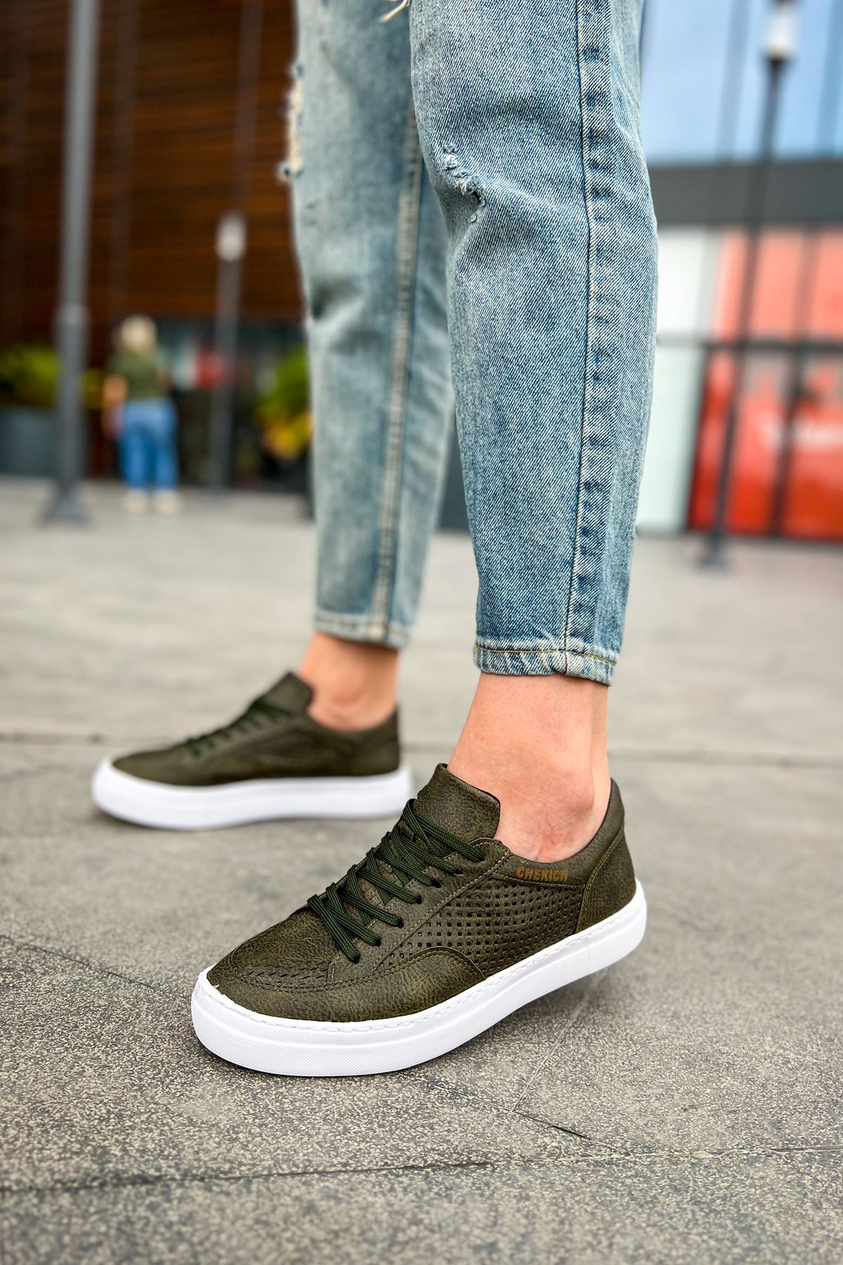 First Edition Premium Erkek Günlük Sneaker Haki