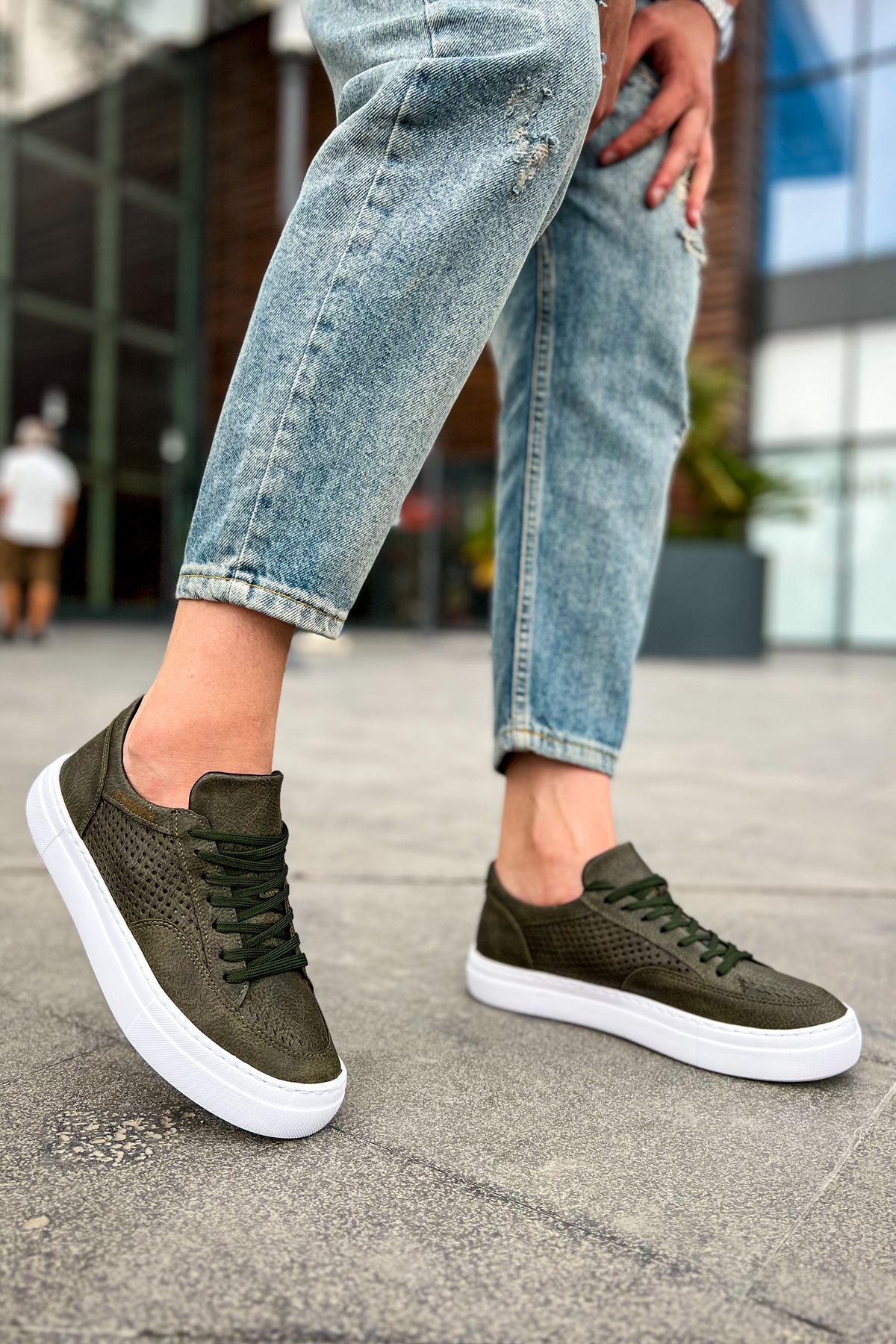 First Edition Premium Erkek Günlük Sneaker Haki