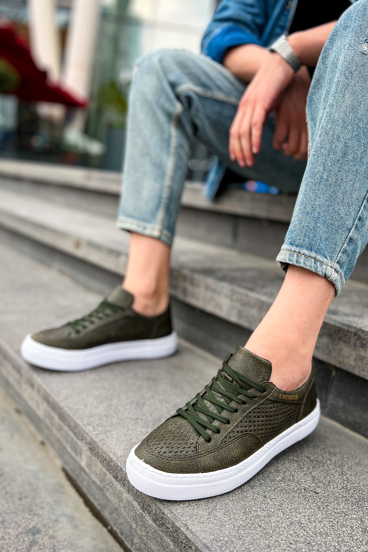 First Edition Premium Erkek Günlük Sneaker Haki