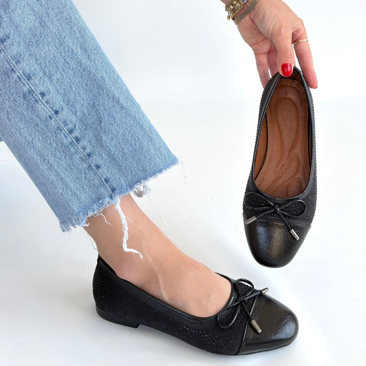 Etya Black Orthopedic Ballerina