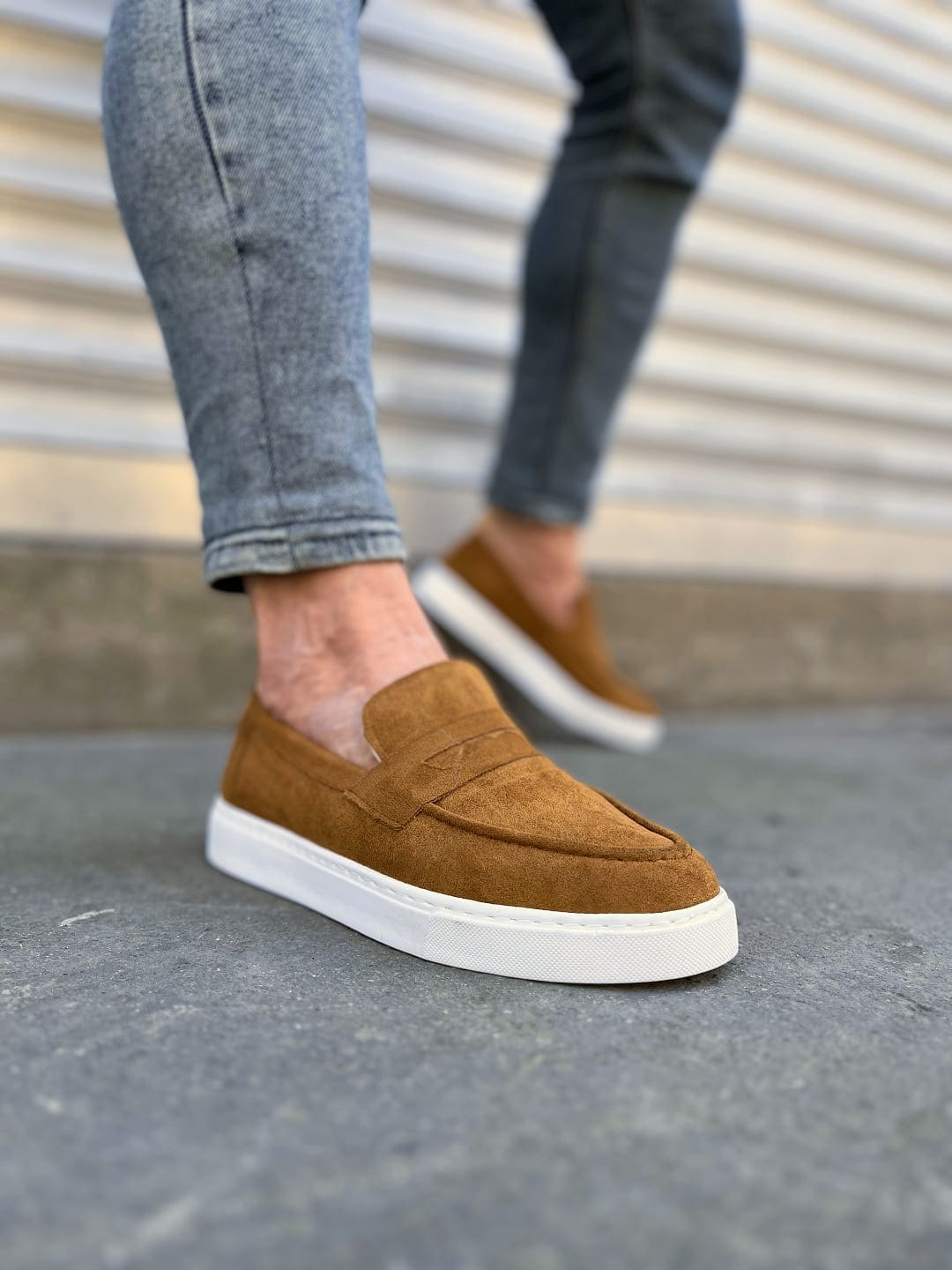 JY180 Estilo X Laceless Suede Men's Casual Sports Classic Shoes - Tan
