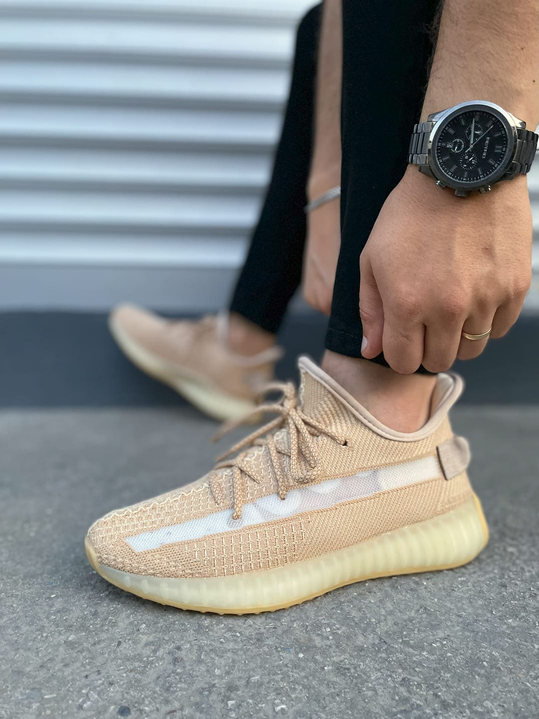 JY305 Pulse Bağcıklı Triko Unisex Günlük Spor Ayakkabı - Bej