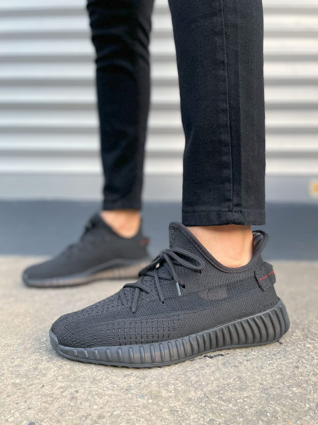 JY305 Pulse Bağcıklı Triko Unisex Günlük Spor Ayakkabı - Siyah