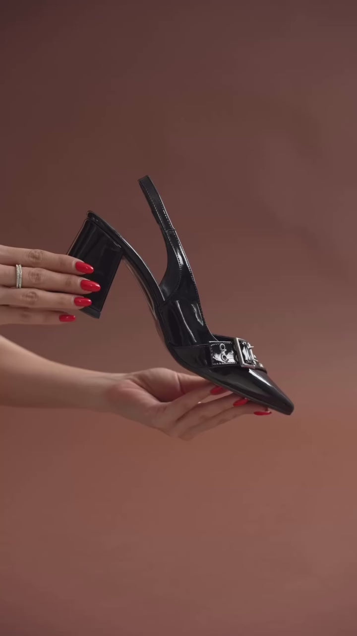 Keira Premium Bitter Brown Patent Leather Women's High Heels