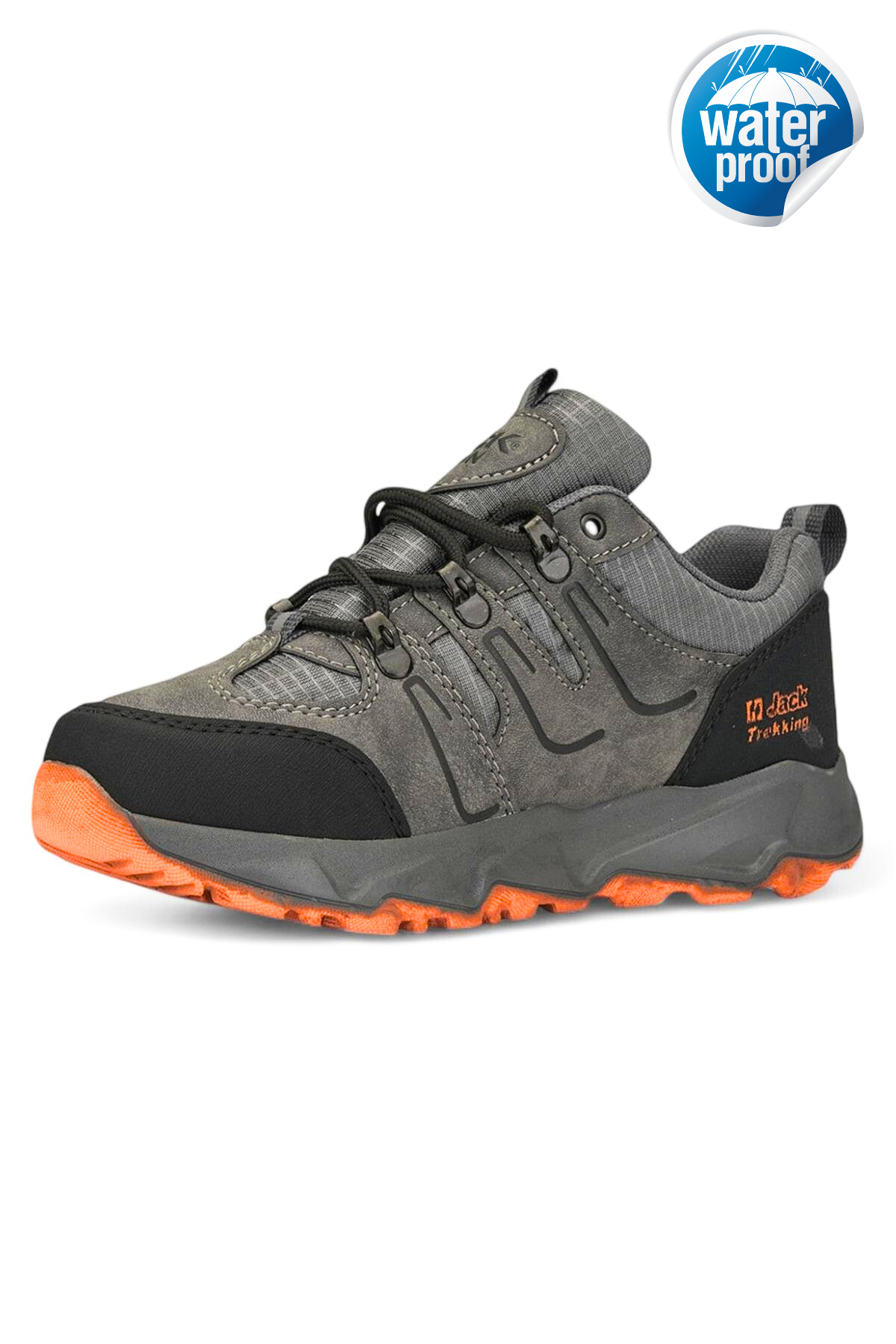 J24 Waterproof Erkek Trekking Outdoor Ayakkabı Füme Oranj