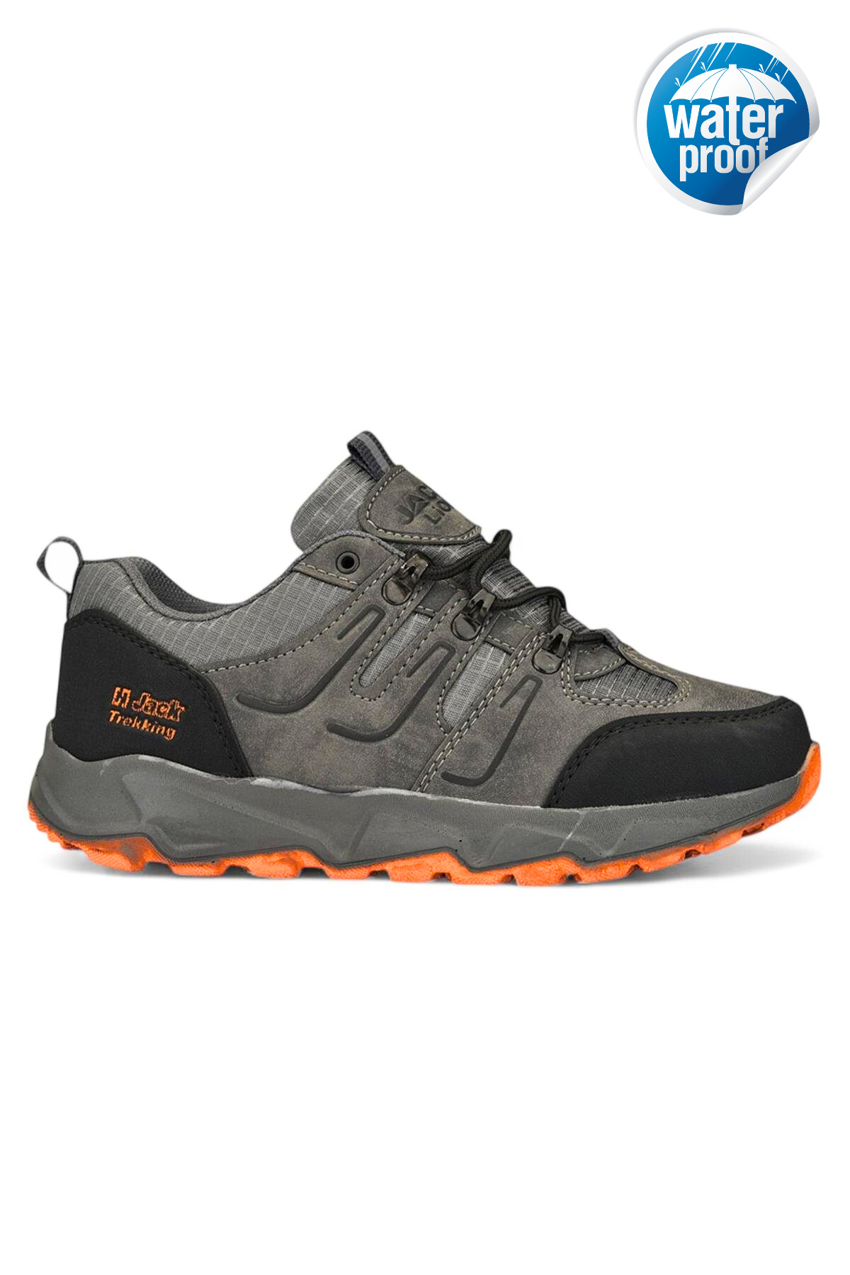 J24 Waterproof Erkek Trekking Outdoor Ayakkabı Füme Oranj