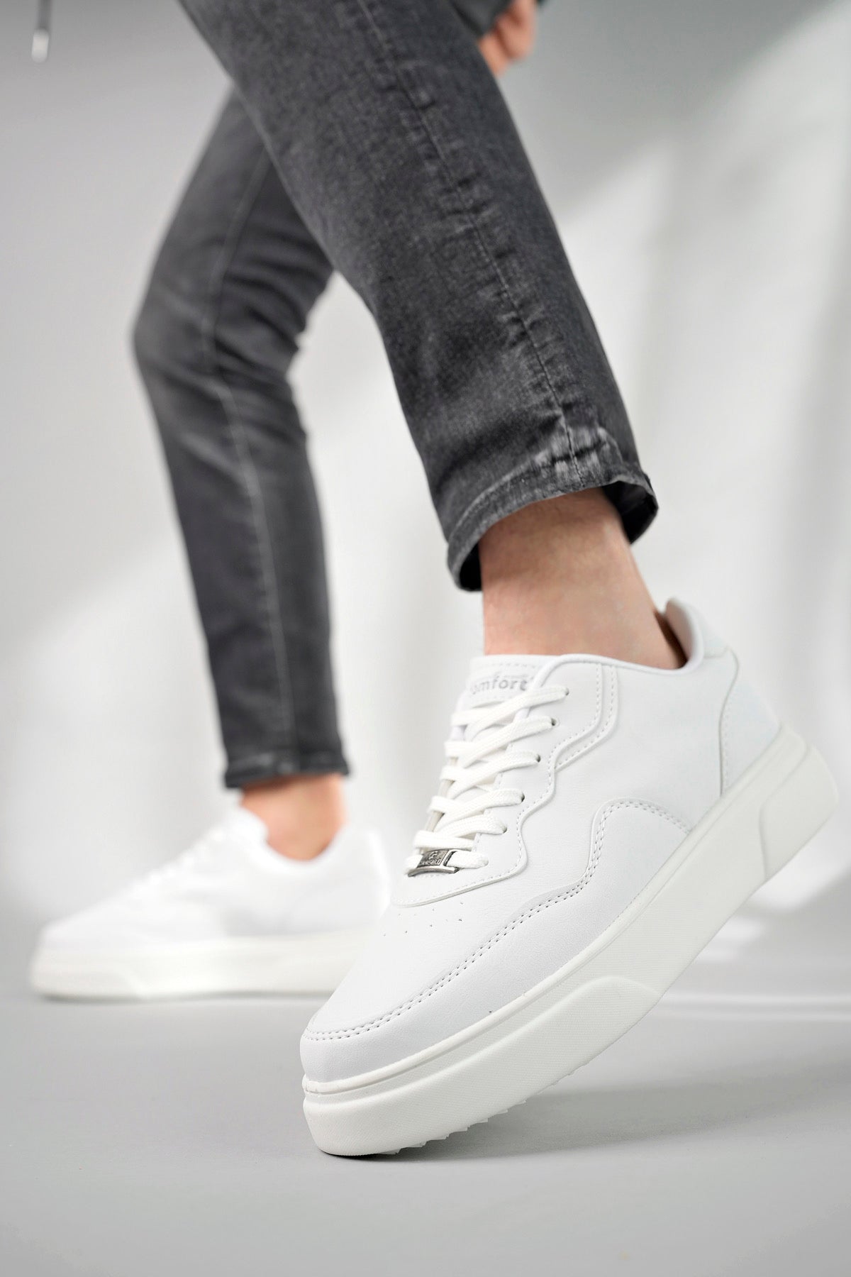 Jack Günlük Rahat Kalın Taban Beyaz Erkek Spor Ayakkabı