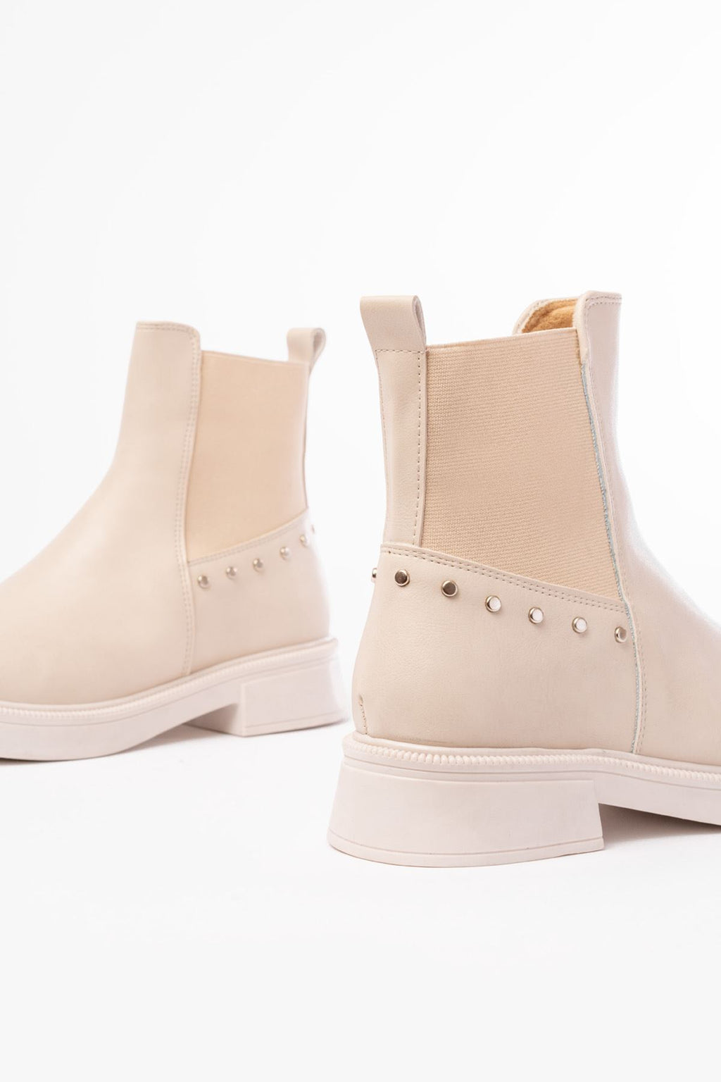 ZRİN02-2005 Premium Bej Lastikli Günlük Kadın Bot