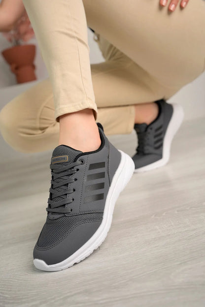 Four Orthopedic Sole Comfortable Women's Smoked Sports Shoes