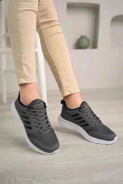 Four Orthopedic Sole Comfortable Women's Smoked Sports Shoes