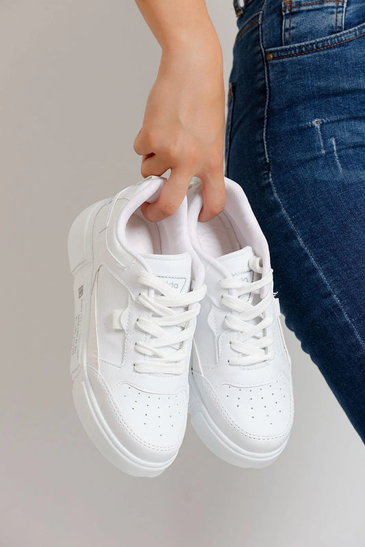 Leozen Ortopedik Taban Rahat Günlük Beyaz Kadın Sneaker
