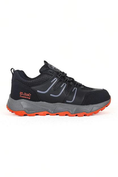 J24 Waterproof Erkek Trekking Outdoor Spor Ayakkabı Siyah Oranj