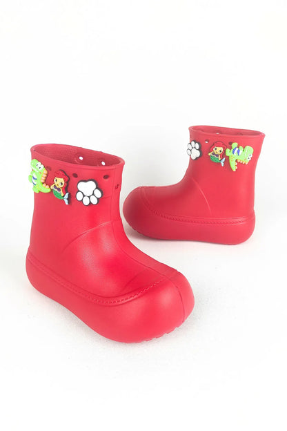DivaCizme Red Kids Waterproof Rain Boots Boots