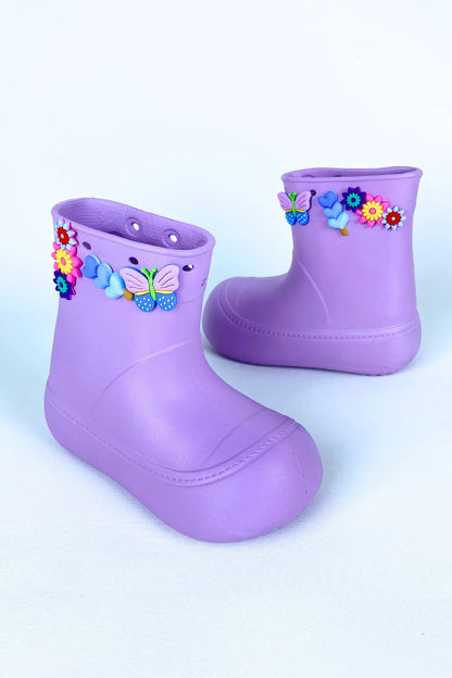 DivaCizme Lilac Kids Waterproof Rain Boots Boots