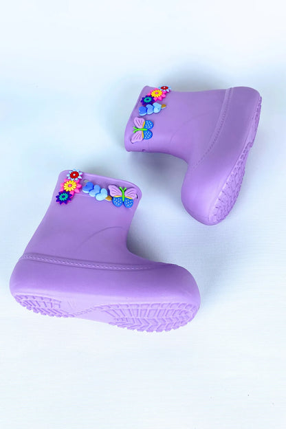 DivaCizme Lilac Kids Waterproof Rain Boots Boots