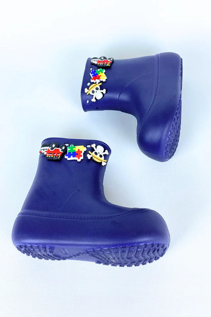 DivaCizme Navy Blue Kids Waterproof Rain Boots Boots
