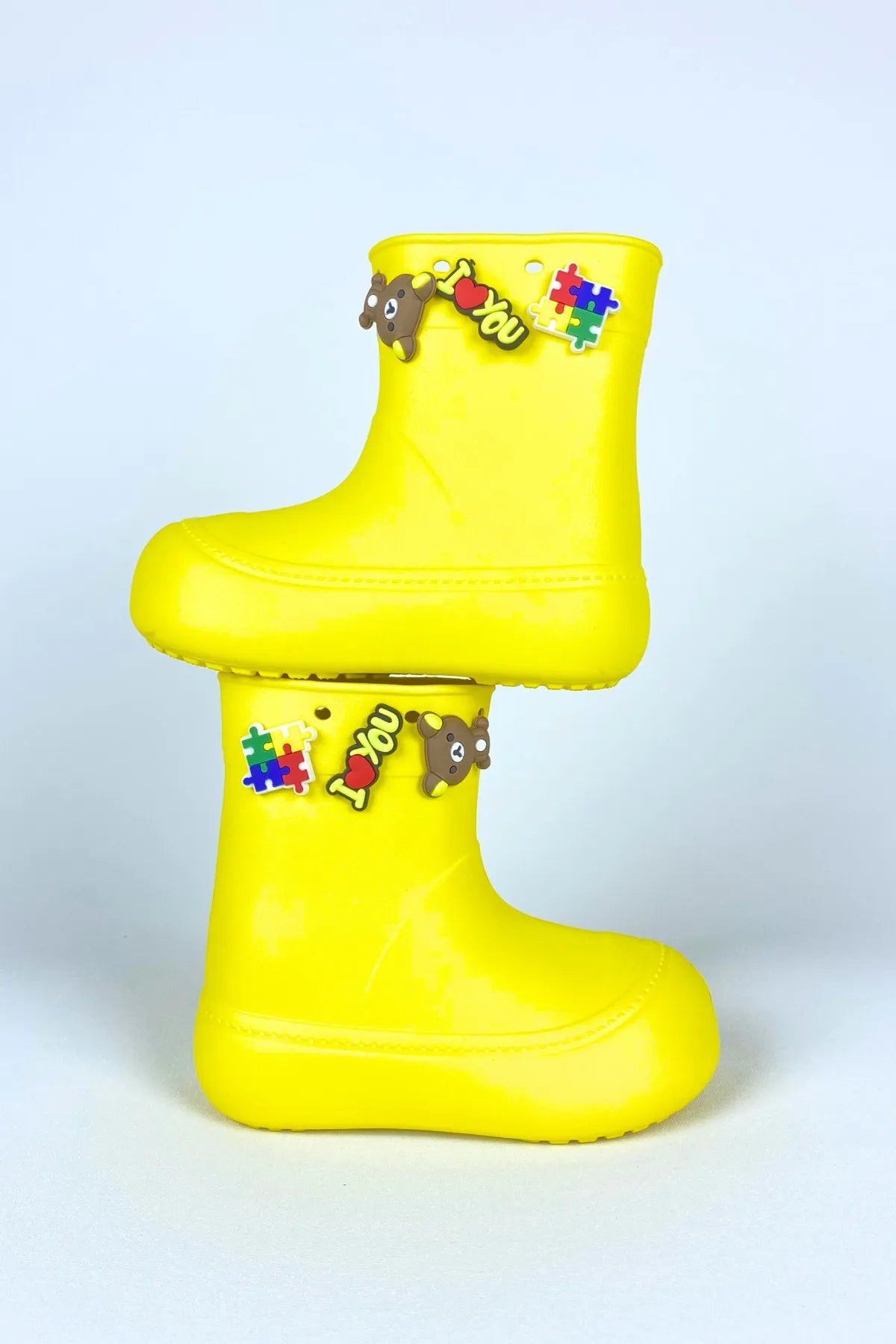 DivaCizme Yellow Kids Waterproof Rain Boots Boots