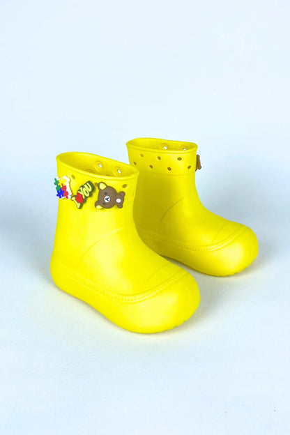 DivaCizme Yellow Kids Waterproof Rain Boots Boots