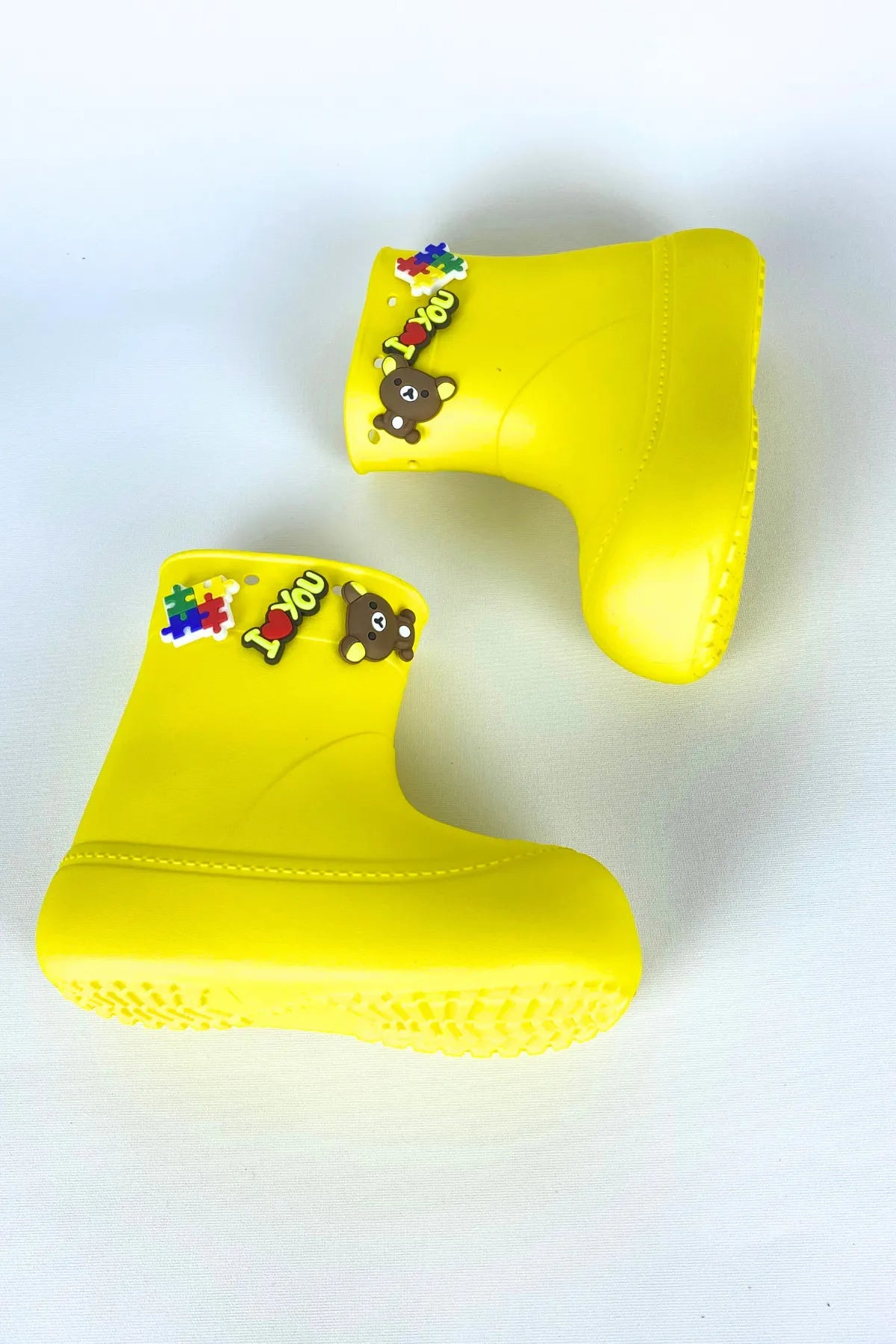 DivaCizme Yellow Kids Waterproof Rain Boots Boots