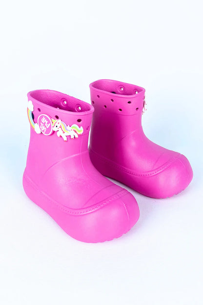 DivaCizme Pink Kids Waterproof Rain Boots Boots