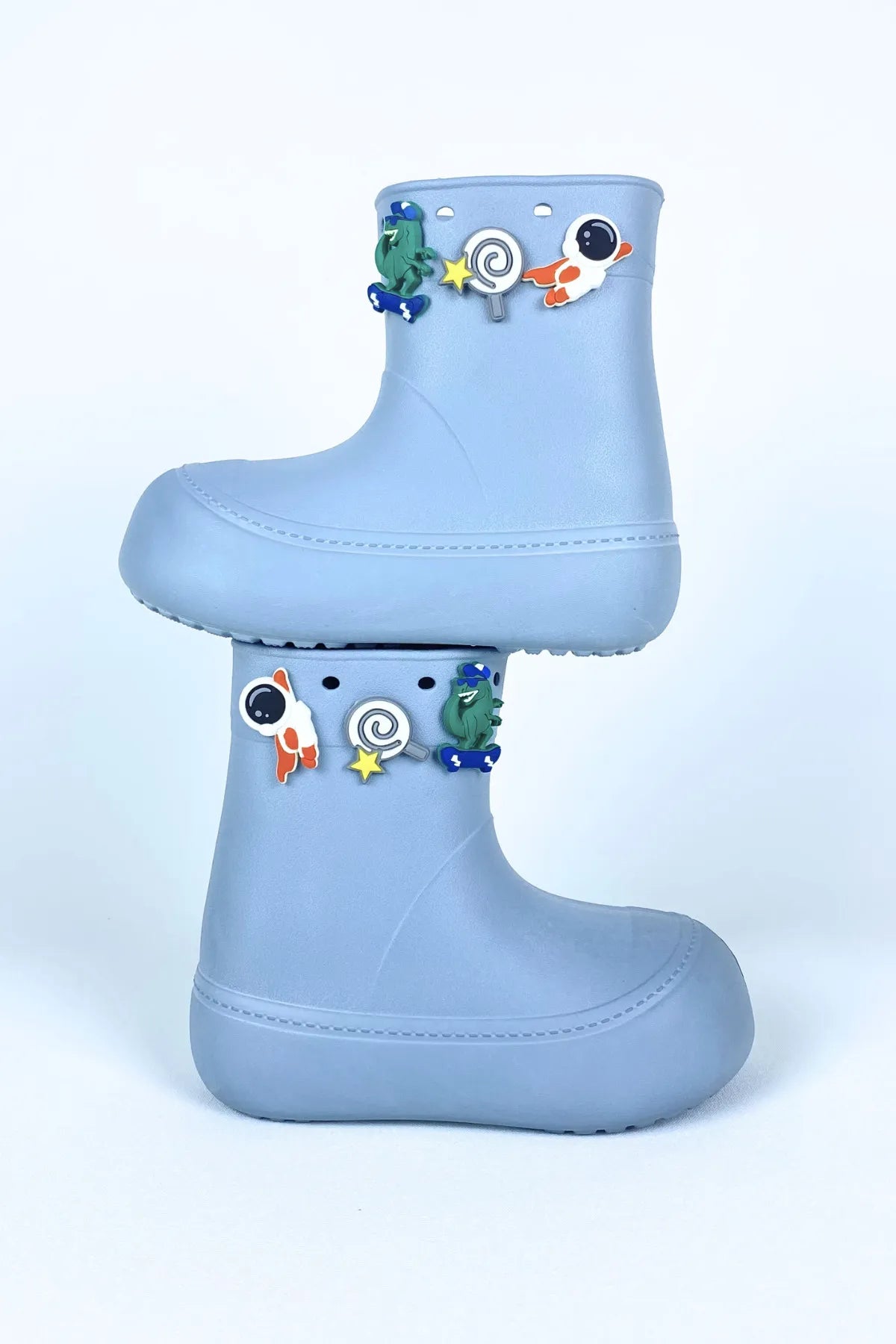DivaCizme Grey Kids Waterproof Rain Boots Boots