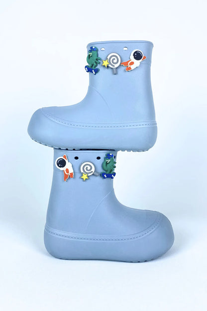DivaCizme Grey Kids Waterproof Rain Boots Boots