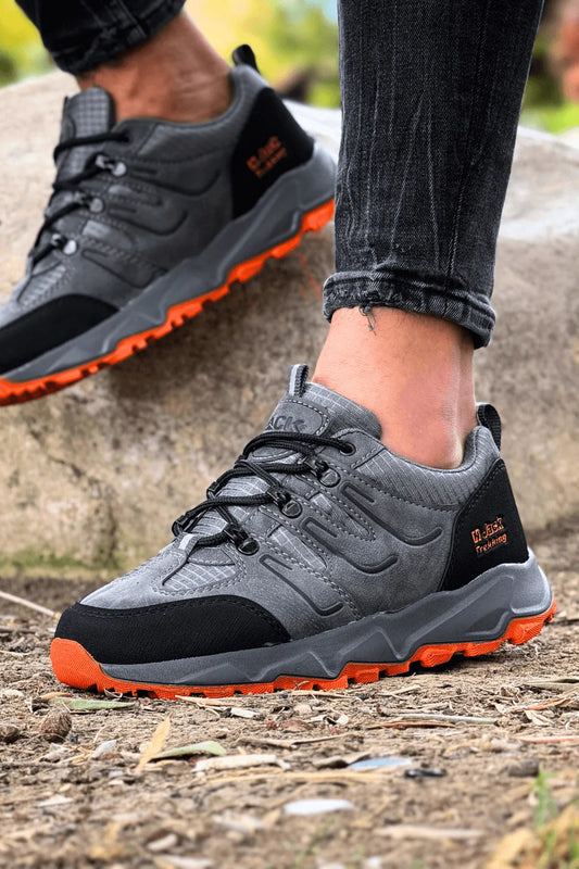 J24 Waterproof Erkek Trekking Outdoor Spor Ayakkabı Füme Oranj