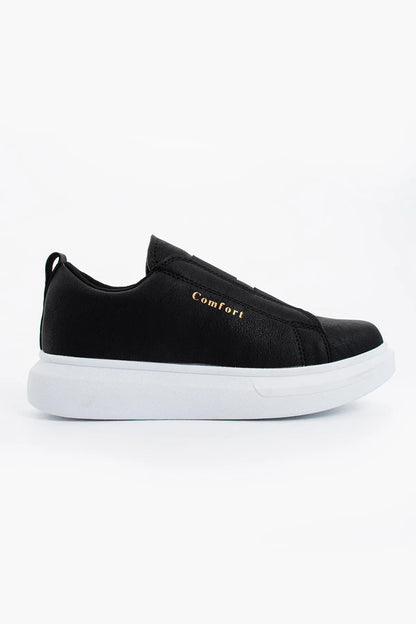 Comfort 109 Double Band Men's Black White Sports Shoes Casual Sneaker