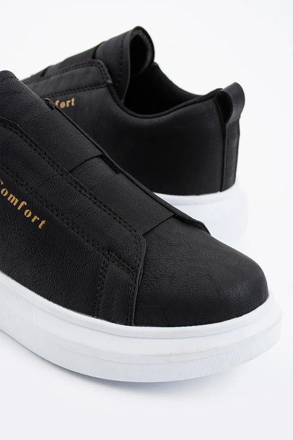 Comfort 109 Double Band Men's Black White Sports Shoes Casual Sneaker