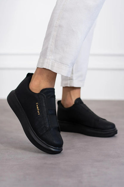 Comfort 109 Double Band Men's Black Sports Shoes Casual Sneaker