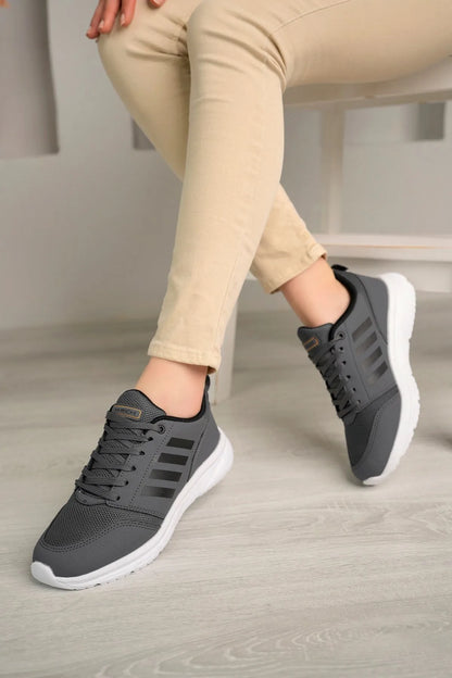 Four Orthopedic Sole Comfortable Women's Smoked Sports Shoes