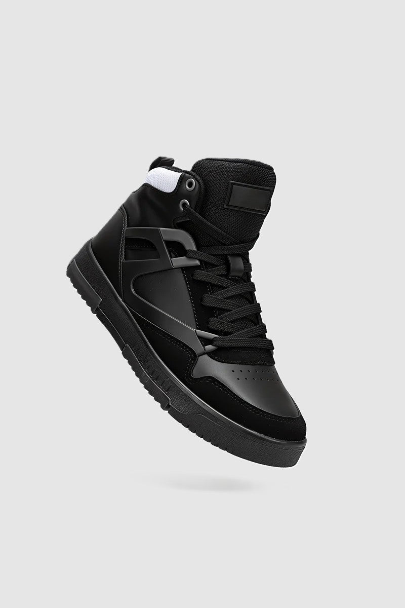 2263 Premium Erkek Comfort Boğazlı Basket Sneaker Bot Siyah