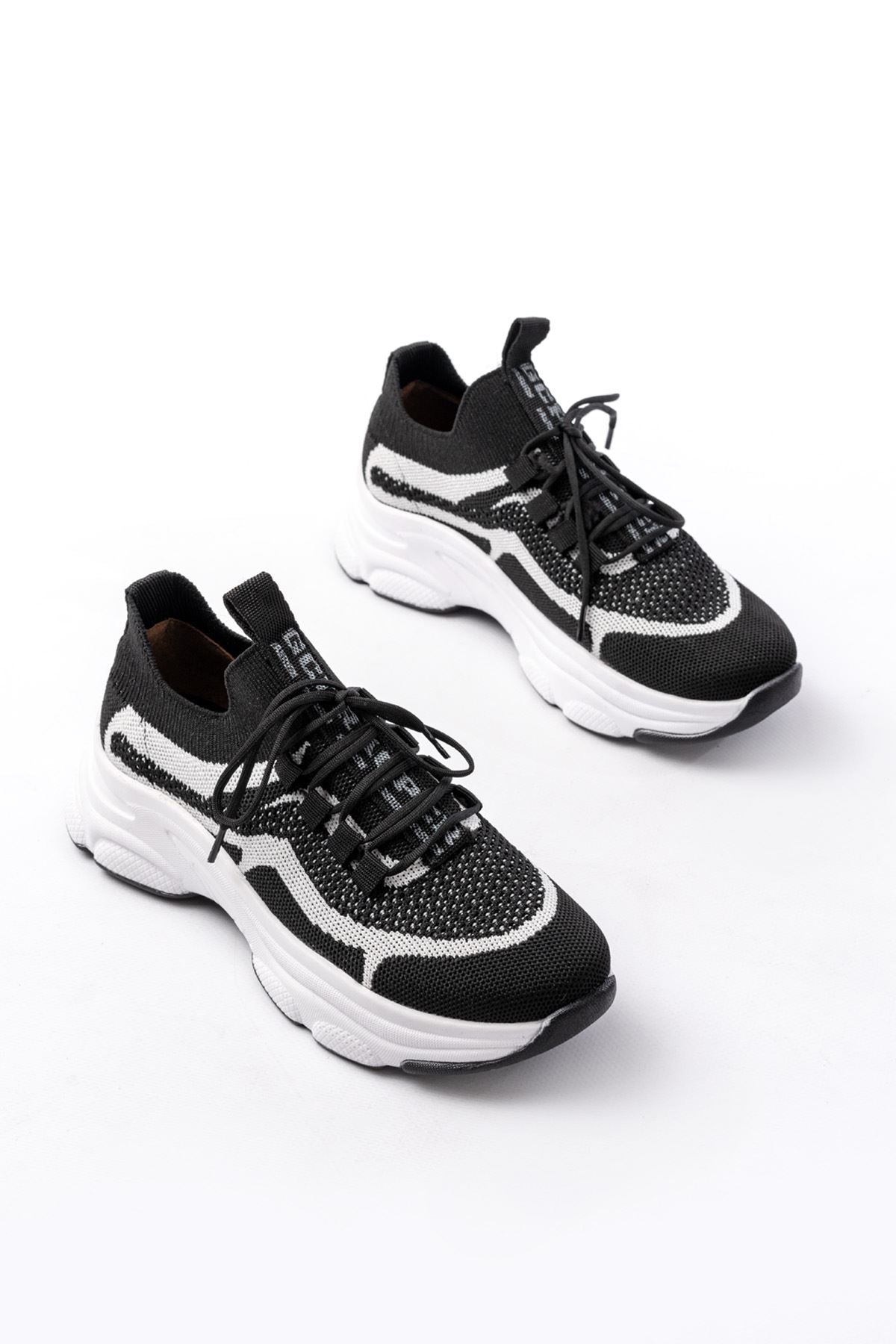 ZRİN-3001 Premium Siyah Bağcıklı Fileli Günlük Sneaker