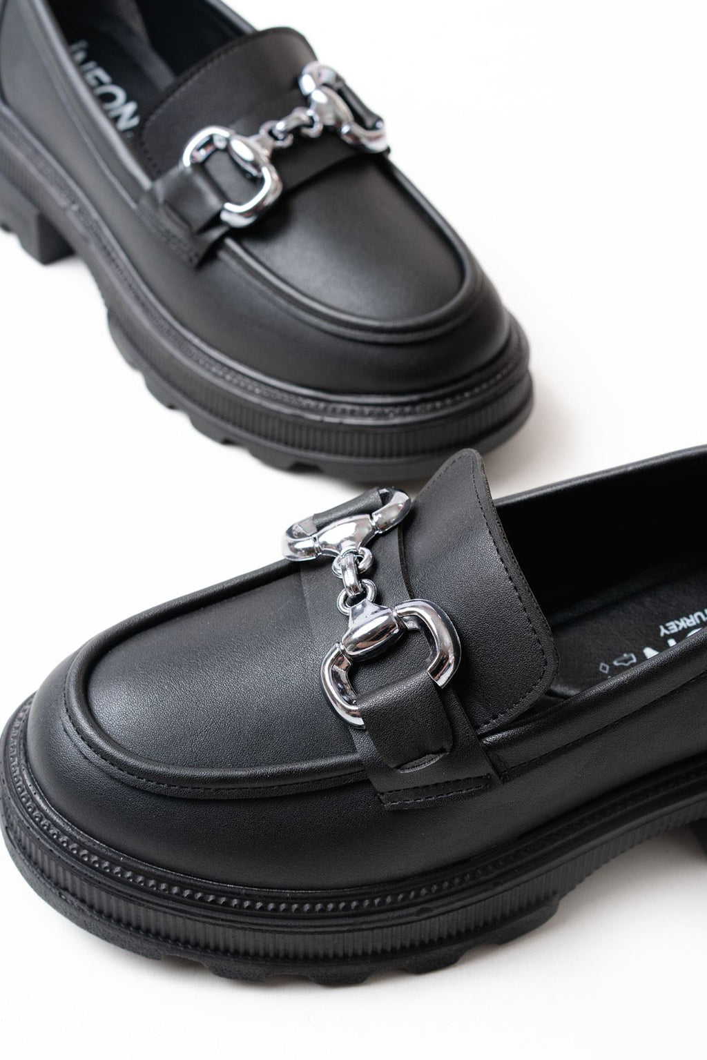 ZRİN-773 Premium Siyah Ortopedik Yüksek Tabanlı Loafer