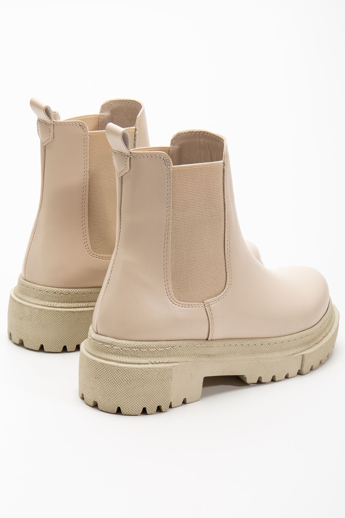ZRİN812-2137 Premium Bej Lastikli Günlük Kadın Bot
