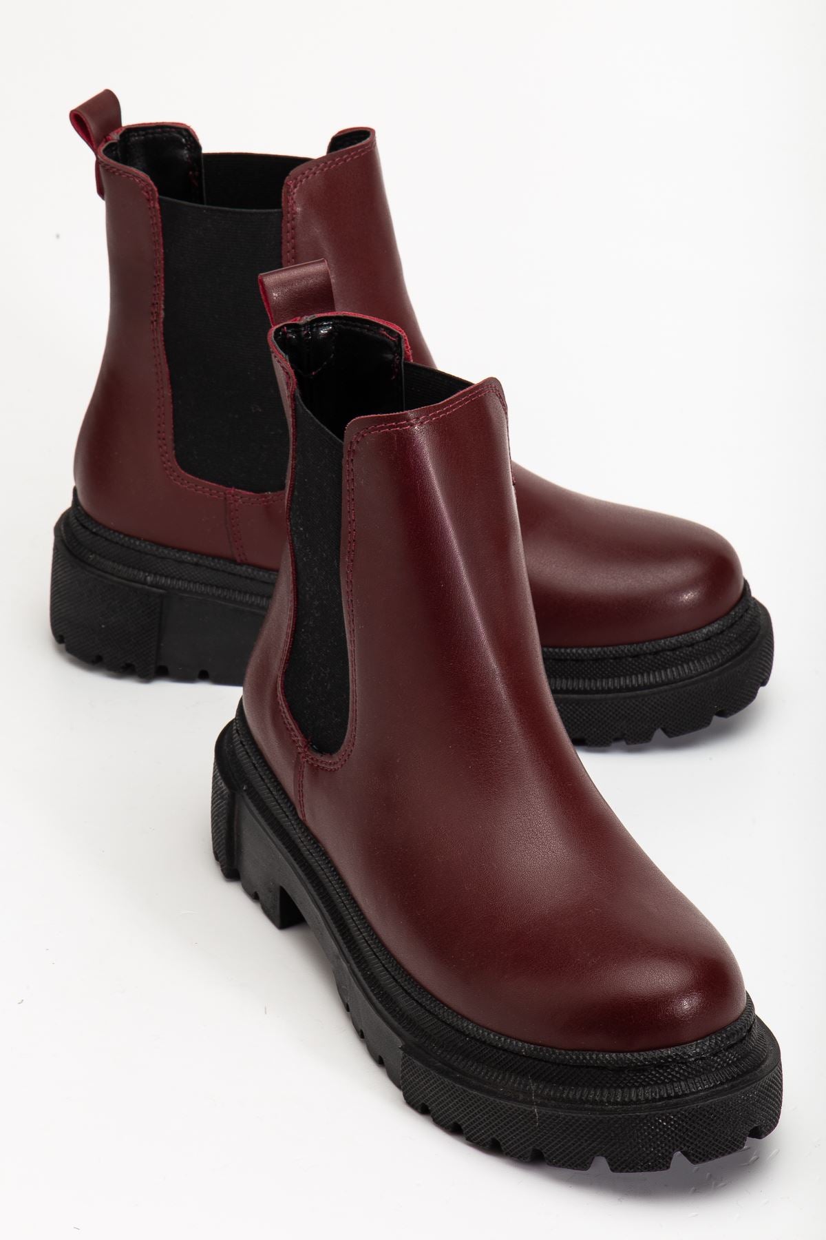 ZRİN812-2137 Premium Bordo Lastikli Günlük Kadın Bot