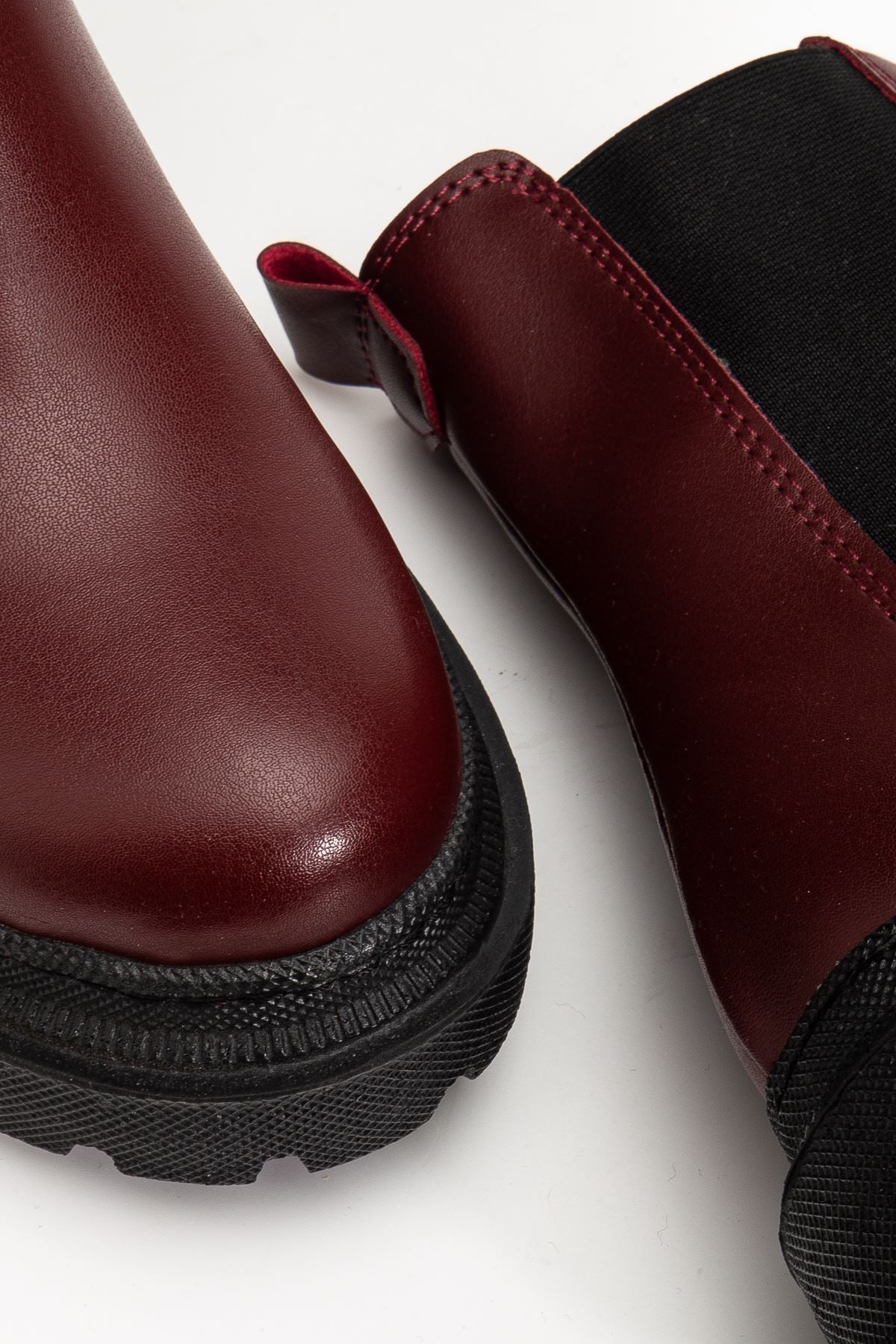 ZRİN812-2137 Premium Bordo Lastikli Günlük Kadın Bot