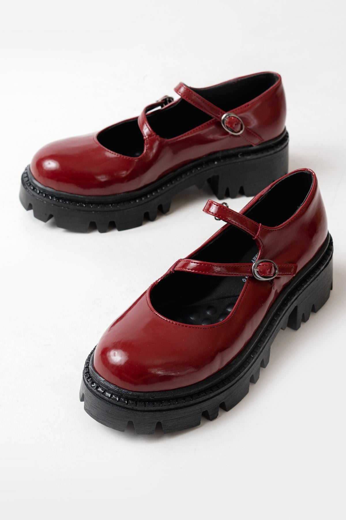 ZRİN-868-756 Premium Bordo Rugan Ortopedik Yüksek Tabanlı Loafer