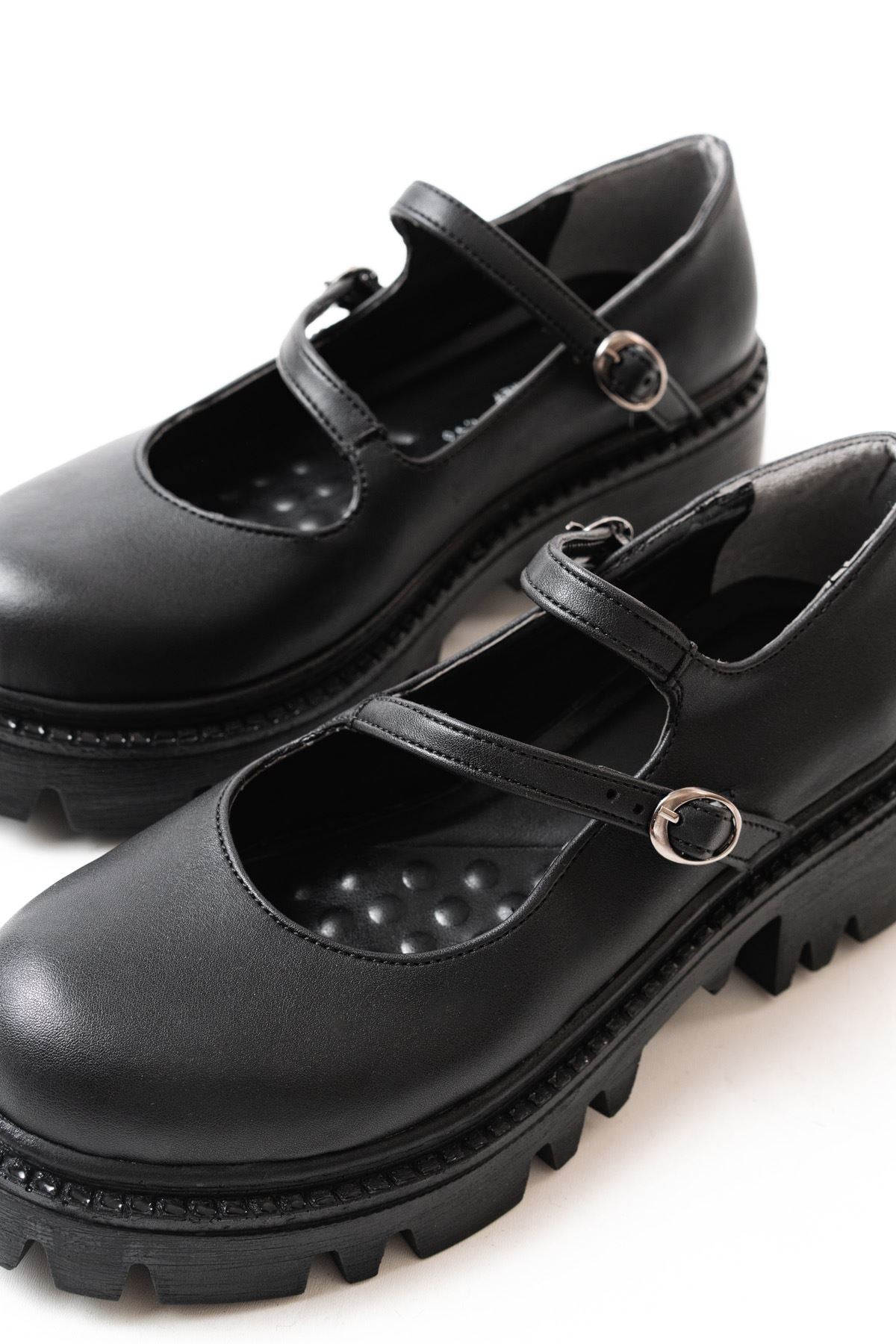 ZRİN-868-756 Premium Siyah Ortopedik Yüksek Tabanlı Loafer