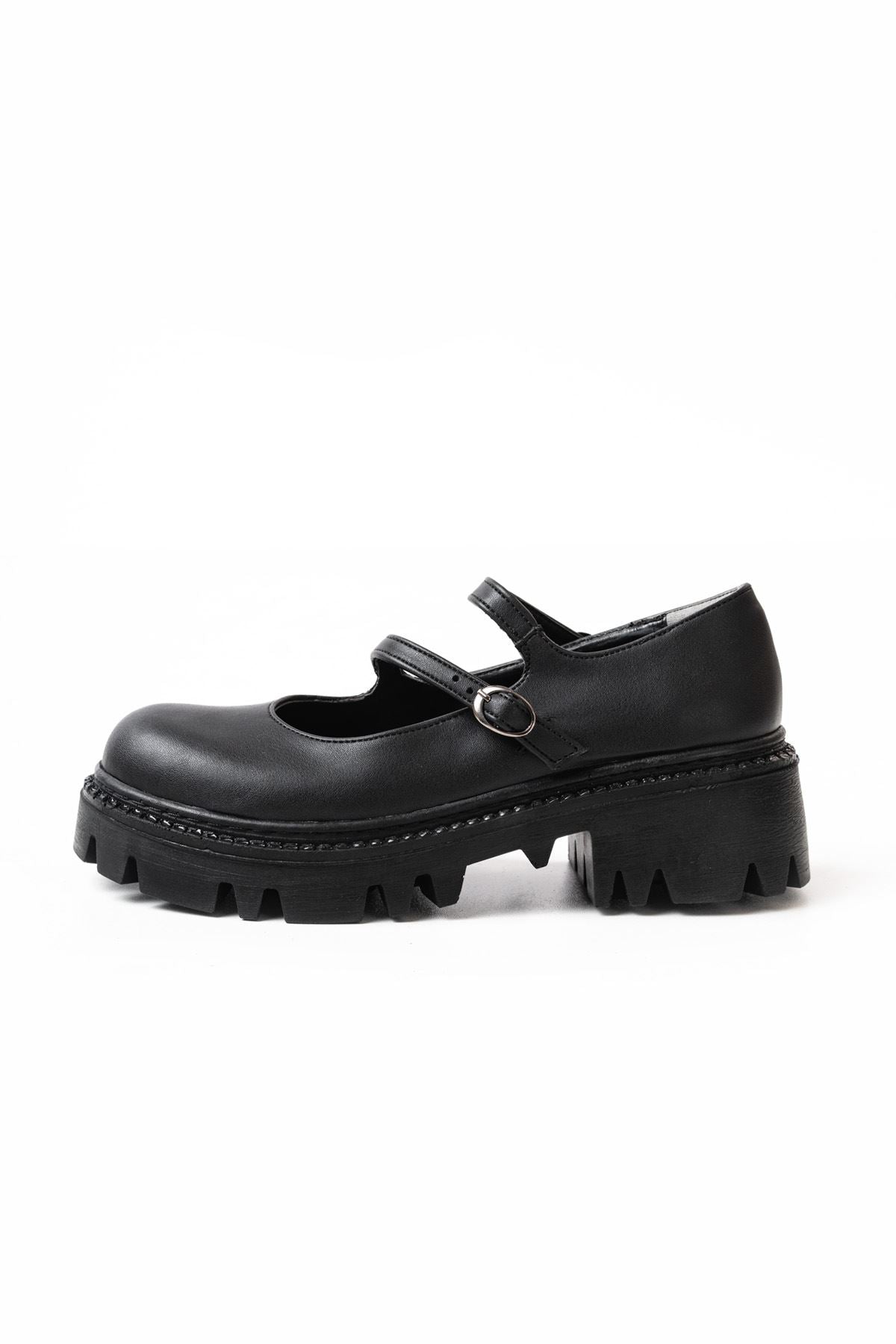ZRİN-868-756 Premium Siyah Ortopedik Yüksek Tabanlı Loafer