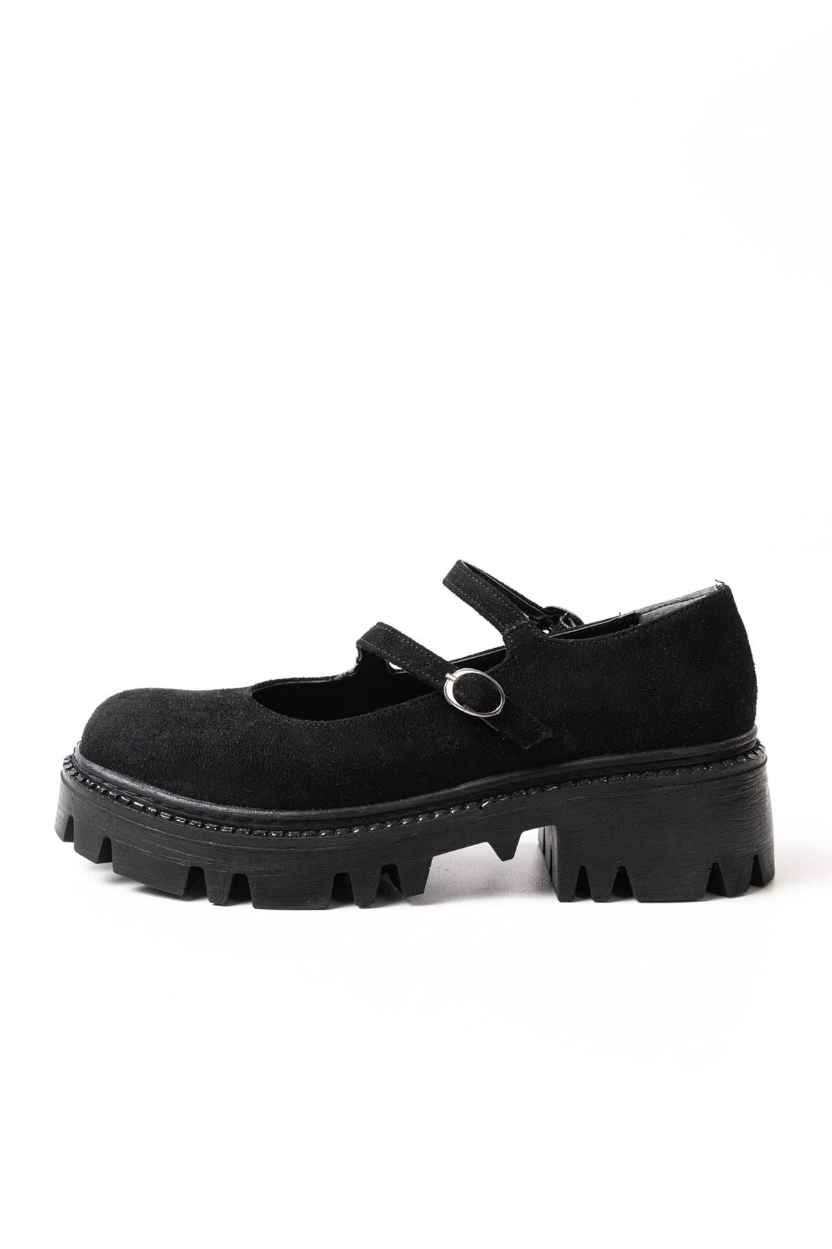 ZRİN-868-756 Premium Siyah Süet Ortopedik Yüksek Tabanlı Loafer