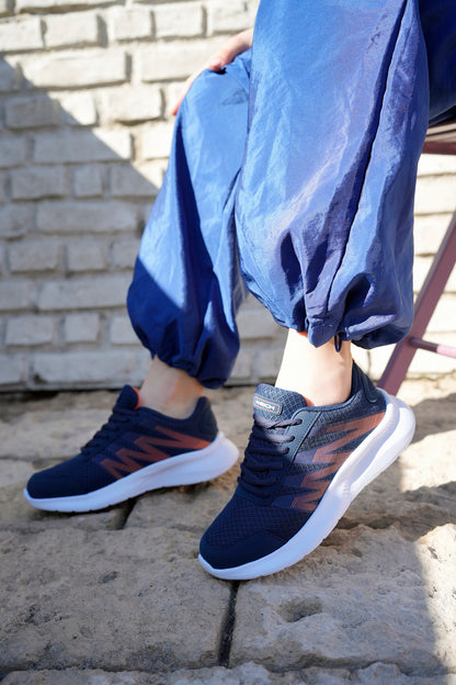 Rich003 Lace-Up Comfortable Summer Navy Blue Unisex Sneakers