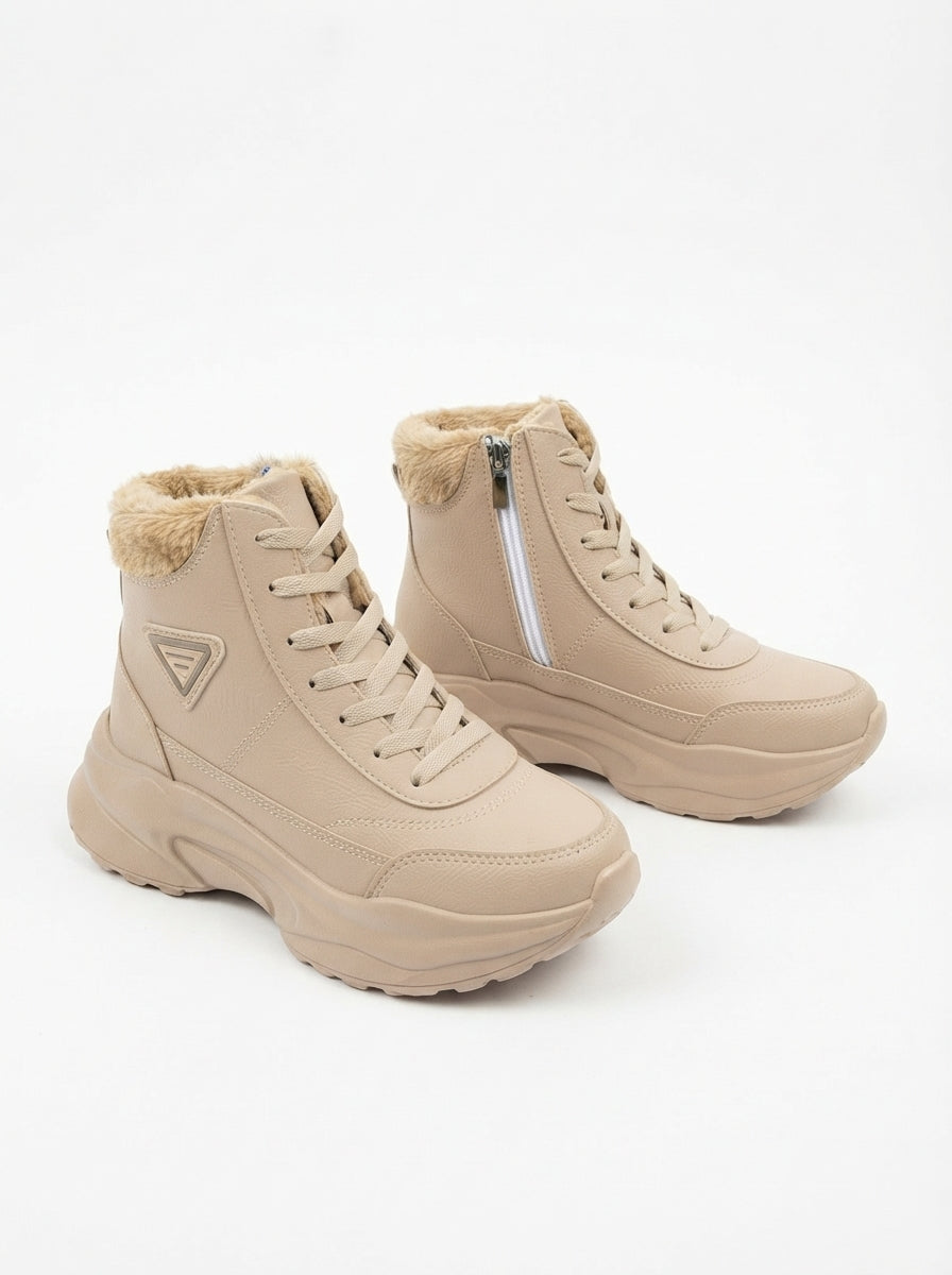 Abra Super Lightweight Orthopedic Wool-Lined Women's Sport Boots - Beige