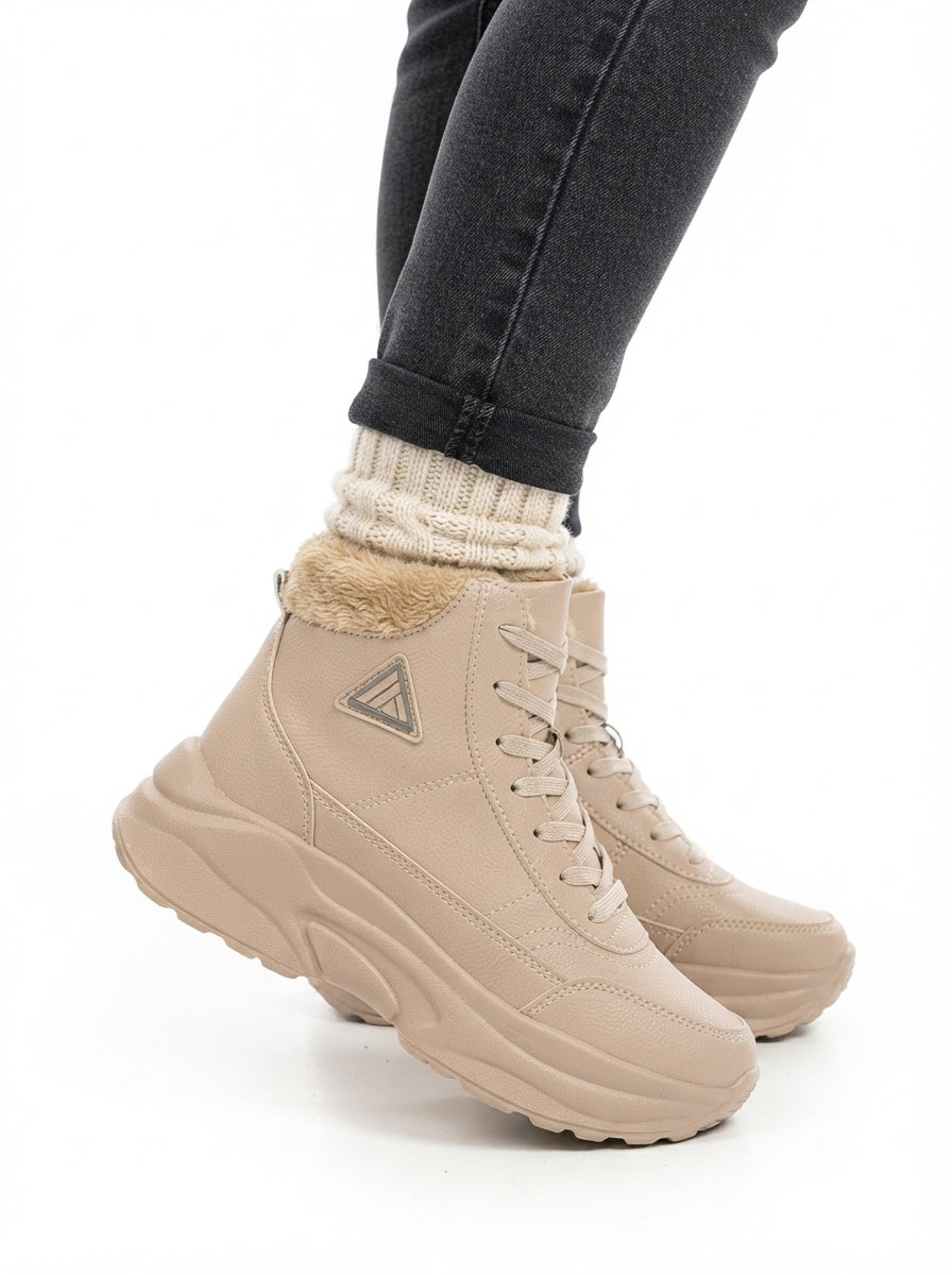 Abra Super Lightweight Orthopedic Wool-Lined Women's Sport Boots - Beige