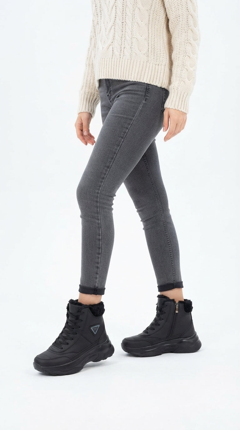 Abra Super Lightweight Orthopedic Wool-Lined Women's Sport Boot - Black