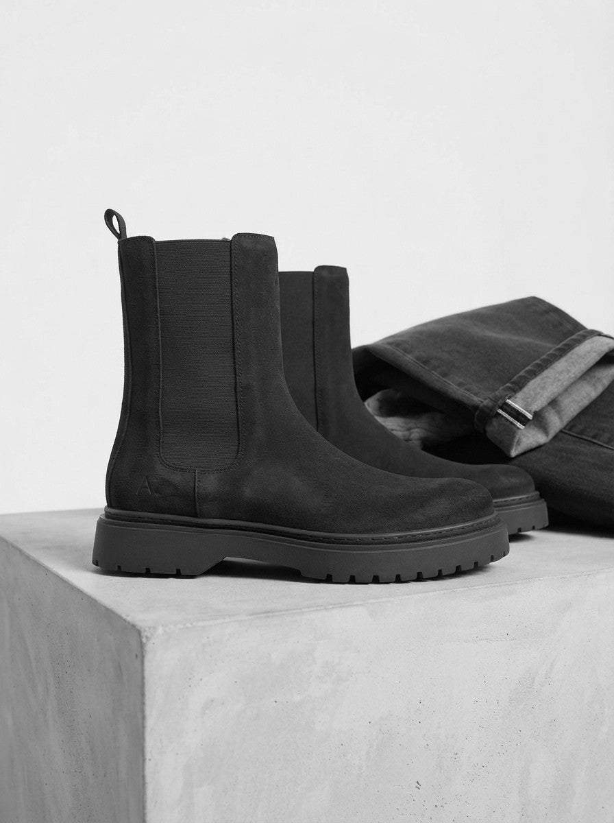 Alaska Premium Suede Men's Boots Black