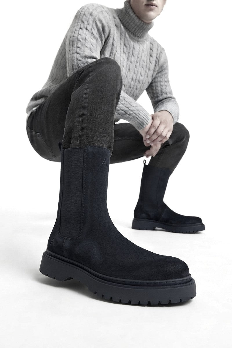 Alaska Premium Suede Men's Boots Black