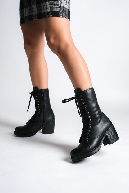 ALDİX Lace-Up Orthopedic Women's Boots - Black