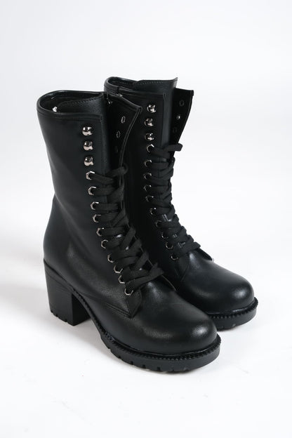 ALDİX Lace-Up Orthopedic Women's Boots - Black