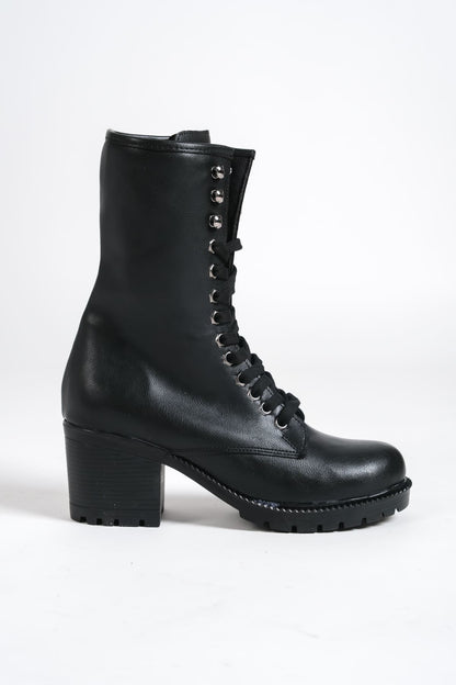 ALDİX Lace-Up Orthopedic Women's Boots - Black